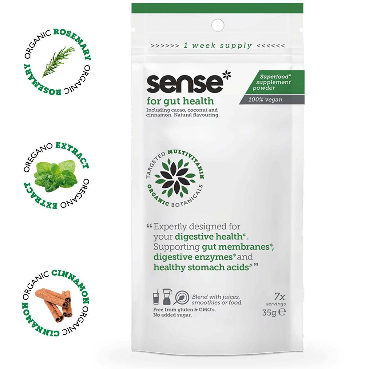 sense* for gut health superfood supplement powder — 35g